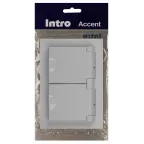 Розетка Intro Accent 6-210-01 2х2P+E Schuko с крышками штор., 16А-250В, IP44, СУ, AL/CU, белый