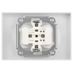 Розетка Intro Accent 6-204-06 2х2P, 16А-250В, IP20, СУ, AL/CU, перламутр