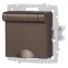 Розетка Intro Accent 6-203-08 2P+E Schuko с крышкой, 16А-250В, IP20, СУ, AL/CU, Accent, бронза