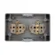 Блок горизонтальный 2 розетки (керамика) INDUSTRIAL IP54 с заземлением, о/у, серый