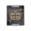 Розетка одноместная (керамика) INDUSTRIAL IP54 с заземлением, о/у, серая