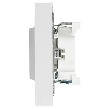 Розетка Intro Accent 6-208-01 , 2X2P+E Schuko со шторками, 16А-250В, IP20, СУ, AL/CU, белый