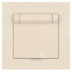 Розетка Intro Accent 6-203-02 2P+E Schuko с крышкой, 16А-250В, IP20, СУ, сл.кость