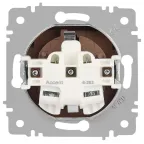 Розетка Intro Accent 6-203-02 2P+E Schuko с крышкой, 16А-250В, IP20, СУ, сл.кость