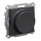 ATLASDESIGN СВЕТОРЕГУЛЯТОР (диммер) повор-нажим, LED, RC, 400Вт, мех., БАЗАЛЬТ
