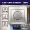 Светорегулятор поворотный, 600Вт 230В, СУ, Plano, алюминий,1-401-03
