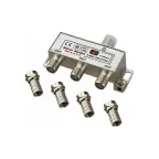                  Делитель ТВ х 3 + 4шт. F BOX 5-1000 МГц Silver,
               