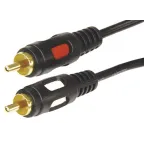                  Шнур 2 RCA - 2 RCA, 1.5 м., черный GOLD
               
