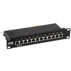                  Патч-панель 1U кат.6 STP 12 портов 10дюйм Dual IDC
               