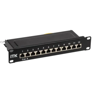 Патч-панель 1U кат.6 STP 12 портов 10дюйм Dual IDC
