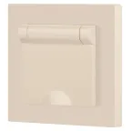 Розетка Intro Accent 6-203-02 2P+E Schuko с крышкой, 16А-250В, IP20, СУ, сл.кость