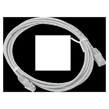 Патч-корд TERACOM Cat.5E (1Гбит/с) неэкранированный UTP оболочка PVC серый (2м)