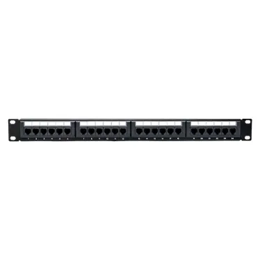 Патч-панель TERACOM PRO 19'' Cat.5E 1U полный экран STP 24 порта RJ-45 Dual IDC с органайзером