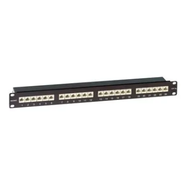 Патч-панель экранированная 19дюйма 1U CAT6A RJ45 LSA 24 порта