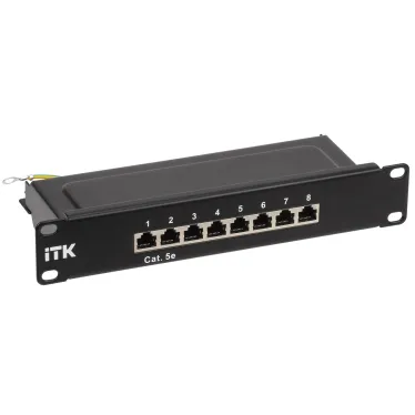 Патч-панель 1U кат.5E STP 8 портов 10дюйм Dual IDC