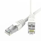 Патч-корд экранированный SLIM CAT6A S/FTP 4х2, 28 AWG, LSZH, белый, 0,2м