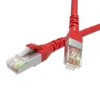 Патч-корд экранированный CAT5E F/UTP 4х2 LSZH красный 1.5м