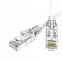 Патч-корд неэкранированный SLIM CAT6 U/UTP 4х2, 28 AWG, LSZH, белый, 1м