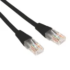 Патч-корд U/UTP, CAT 5e, RJ45-RJ45, 26AWG, LSZH, черный, 2м,