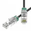 Патч-корд неэкранированный SLIM CAT6A U/UTP 4х2, 28 AWG, LSZH, чёрный, 0,2м