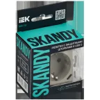 SKANDY Розетка с заземлением с защитными шторками 16А с USB C 18Вт SK-R17B бежевый IEK