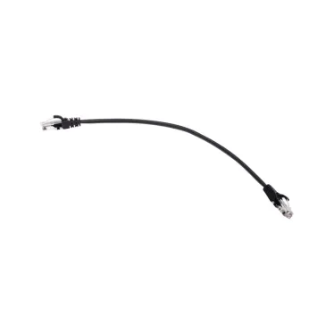 Патч-корд U/UTP, CAT 5e, RJ45-RJ45, 26AWG, LSZH, черный, 0,3м,