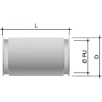 Муфта труба-труба D-25мм IP66/IP67 нержавеющая сталь AISI 316L