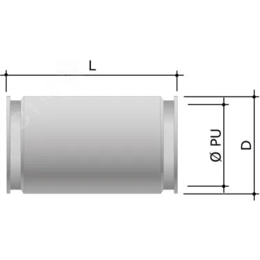 Муфта труба-труба D-25мм IP66/IP67 нержавеющая сталь AISI 316L