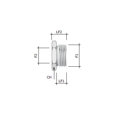 Переходник M32x1.5 наружная резьба/ M20x1.5 внутренняя резьба