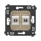 Avanti Компьютерная розетка RJ-45 без шторки в стену кат.5e двойная экранированная Ванильная дымка