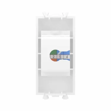 Avanti Телефонная розетка RJ-12 без шторки модульная, Белое облако, 1 модуль