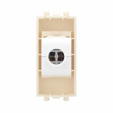 Avanti Компьютерная розетка RJ-45 без шторки модульная, кат.6, Ванильная дымка, 1 модуль