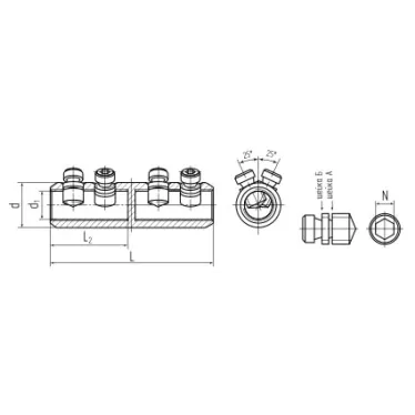Соединитель болтовой 4СБЕ-35–150/240