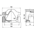 Кабельный держатель для крепления в треугольник, д. 35-50 мм