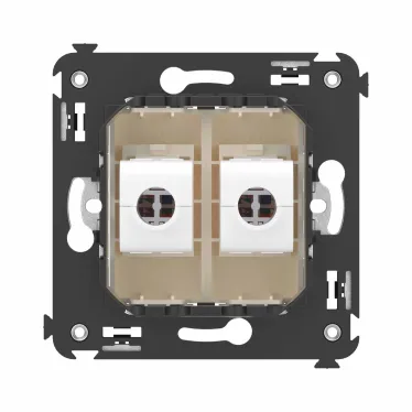 Avanti Компьютерная розетка RJ-45 без шторки в стену, кат.6 двойная, Ванильная дымка