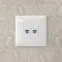 Avanti Компьютерная розетка RJ-45 без шторки в стену, кат.5е двойная, Белое облако