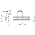 DIN-рейка 200см OMEGA 2F 15х5.5 с перфорацией