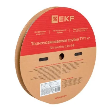 Термоусаживаемая трубка ТУТ нг 25/12,5 черная рулон PROxima