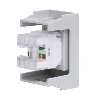 VIVA Розетка компьютерная RJ45 категория 5E 1 модуль серая