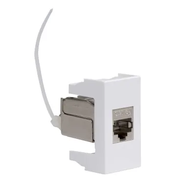 VIVA Розетка компьютерная RJ45 категория 6A 1 модуль белая