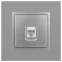Розетка RJ45, Эра Elegance, алюминий, 14-3107-03