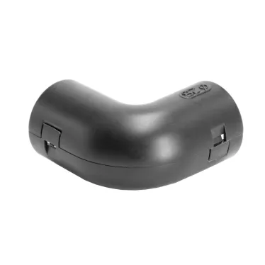 Колено открывающееся, 90 град., IP40, д.25мм, черное