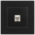 Розетка RJ45, Эра Elegance, антрацит, 14-3107-05