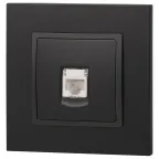 Розетка RJ45, Эра Elegance, антрацит, 14-3107-05