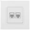 Розетка 2хRJ45, Эра Elegance, белый, 14-3108-01