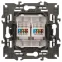 Розетка 2хRJ45, Эра Elegance, белый, 14-3108-01