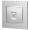 Розетка RJ45, Эра Elegance, алюминий, 14-3107-03