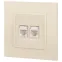 Розетка 2хRJ45, Эра Elegance, сл.кость, 14-3108-02