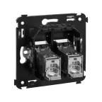 Avanti Компьютерная розетка RJ-45 в стену, кат.5e двойная экранированная,, Черный матовый