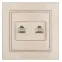 Розетка RJ-45 Минск двухместная СП бежевая